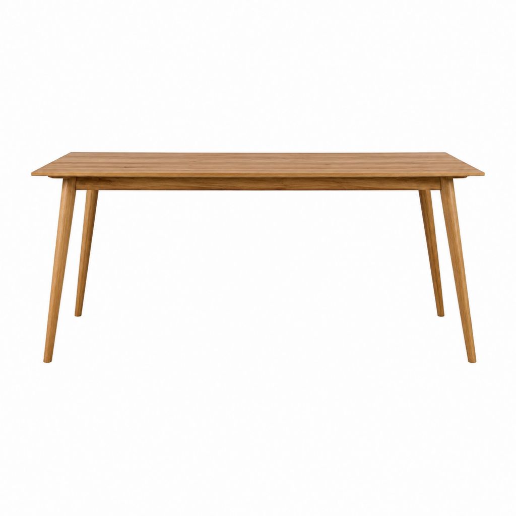 Table de jardin rectangulaire marron en bois massif d'acacia 180 x 90 x 75 cm