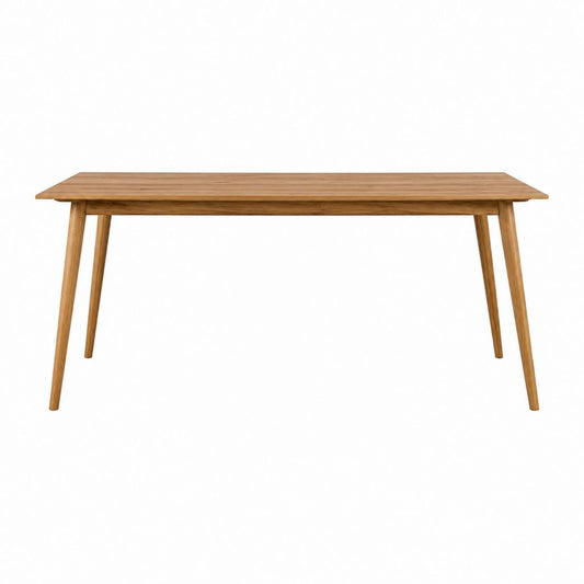 Table de jardin rectangulaire marron en bois massif d'acacia 180 x 90 x 75 cm